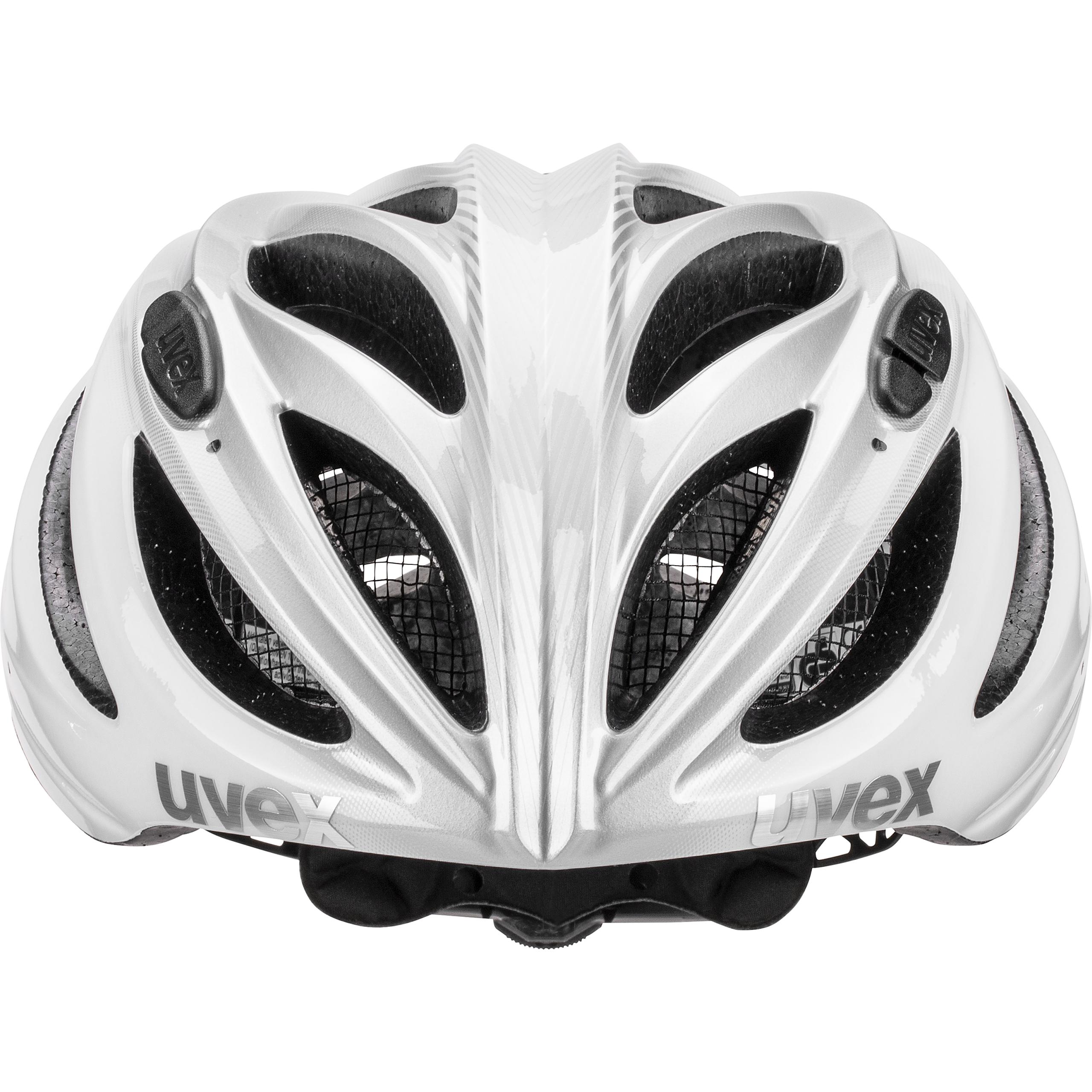 silver bike helmet
